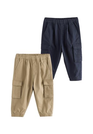 REGULAR FIT - 2 PACK  - Pantaloni cargo - tan navy