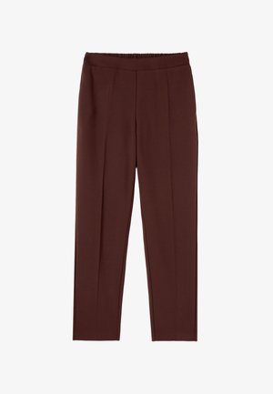 Oltre, PANTALONI REGULAR IN TESSUTO CRÊPE - Broek - marrone