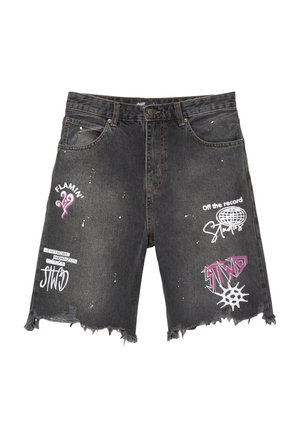 PULL&BEAR BAGGY BERMUDA - Jeans Shorts - dark grey