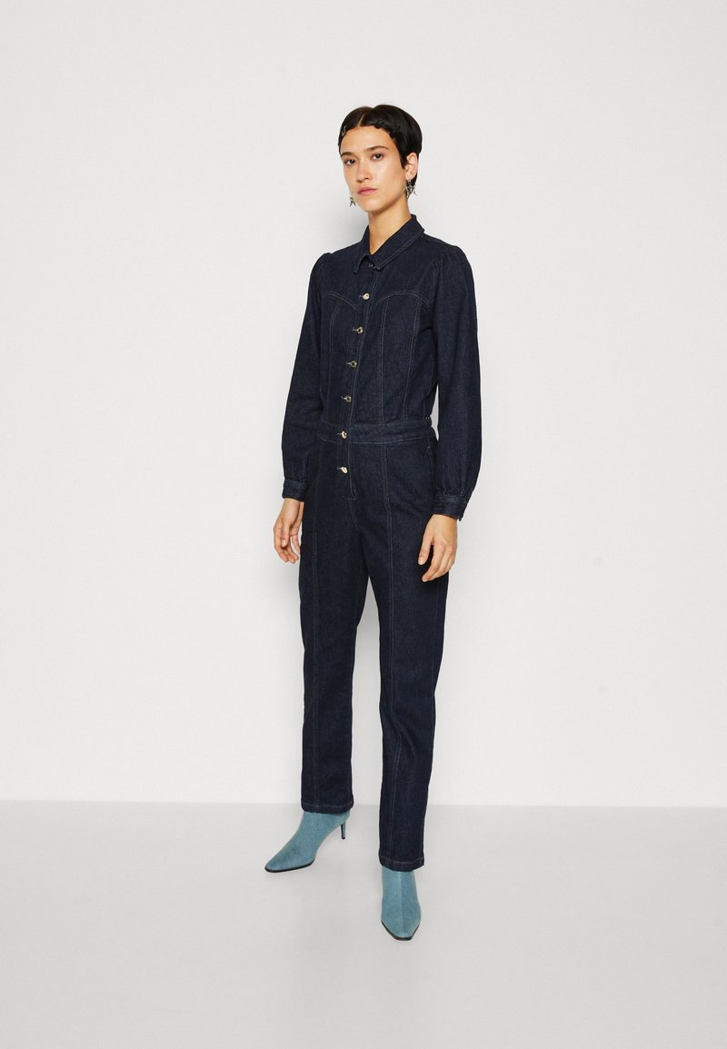 ONLY ONLROUGE Jumpsuit dark blue denim/darkblue denim Zalando.de