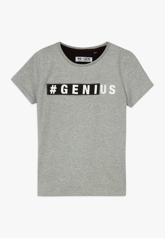 TEEN BOYS - Print T-shirt - grey melange