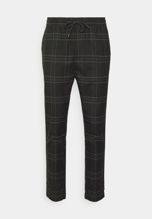 Only & Sons ONSLINUS TAP CROP CHECK PANT - Παντελόνι - black