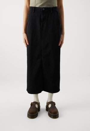 VMKYLA MIDI SKIRT MIX - Farkkuhame - black denim