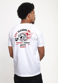 Henry Tiger PARK FIELDS CITY SLICKERS - Triko s potiskem - white