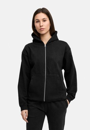 Zip-up sweatshirt - black washed