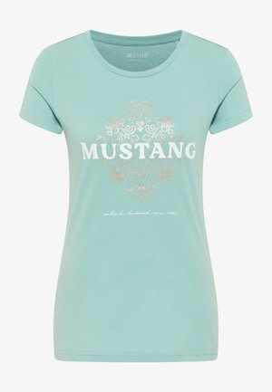Print T-shirt - blau