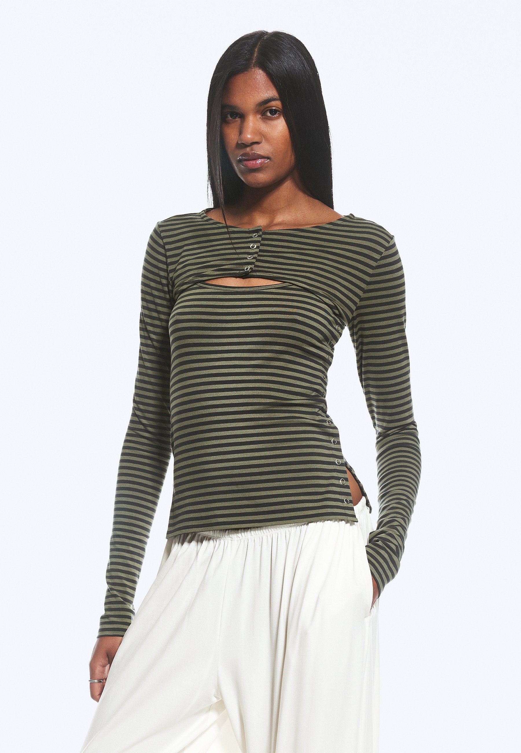 Weekday MOCK NECK - Top - white/weiß - Zalando