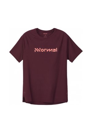 NNormal RACE T-SHIRT 02 UNISEX - Majica kratkih rukava s printom - burgundy