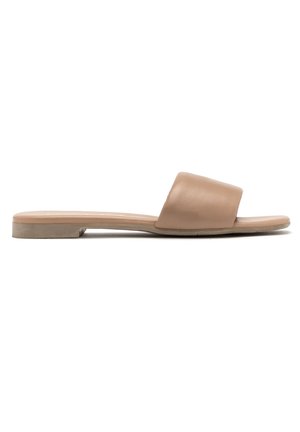 Pantolette flach - beige