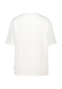 White cotton t-shirt, short sleeves, crew neck, relaxed fit, plain design with no visible logos or patterns, soft texture.