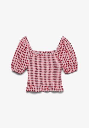Vero Moda Curve, TOP VMCCARRIE TOP - Bluse - crimson