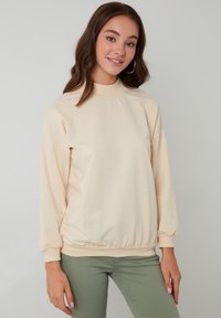 LELA HIGH COLLAR  - Sportska majica - stone colored