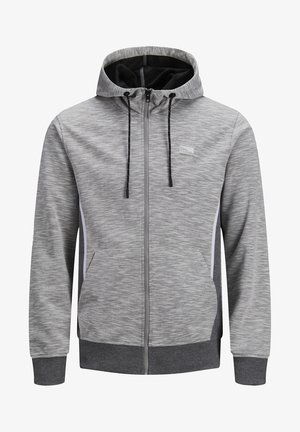 Zip-up sweatshirt - white melange