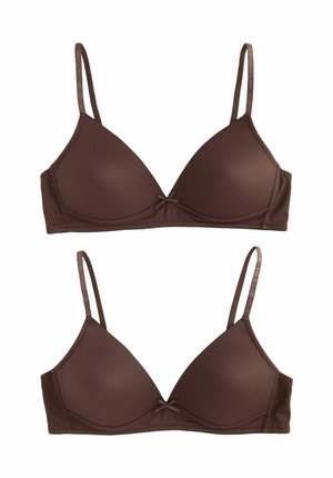 REGULAR FIT - 2 PACK  - Kaarituelliset rintaliivit - brown