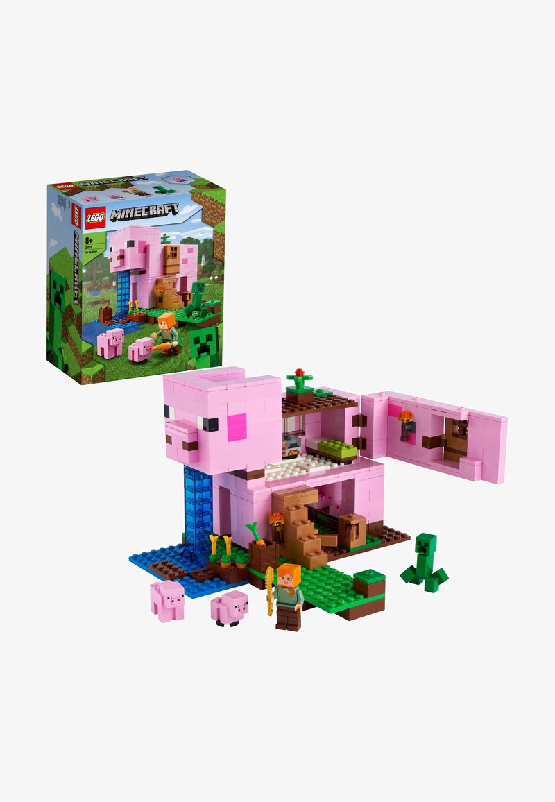 21170 LEGO 21170 MINECRAFT THE PIG HOUSE BUILDING SET WITH ALEX AND CREEPER ...