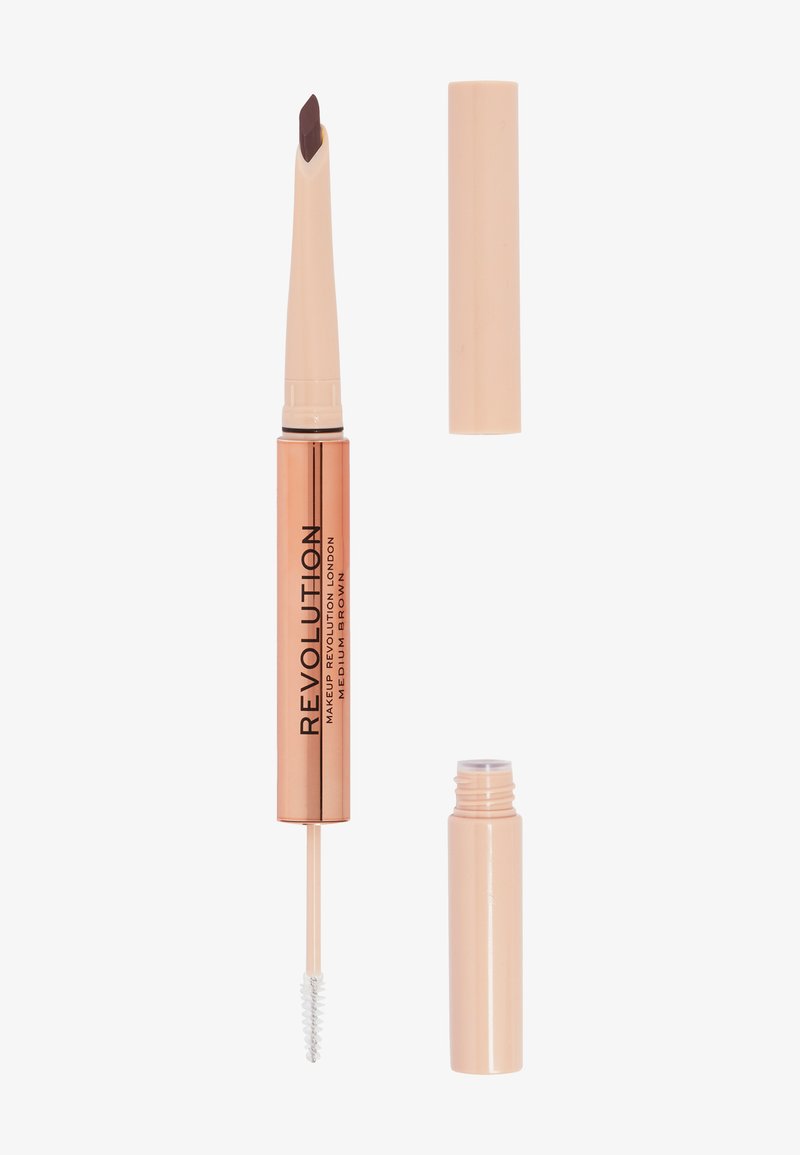 Makeup Revolution - REVOLUTION FLUFFY BROW FILTER DUO - Gel sourcils - medium brown, Agrandir