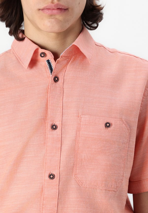 STRUCTURED SLUBYARN SHIRT - Shirt - brick orange3