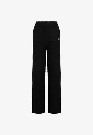 KARL LAGERFELD, KARL LAGERFELD PANTS BOUCLE KNITTED - Broek - black