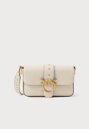 LOVE ONE MINI SLOUCHY - Cross body bag - bianco seta/antique gold-coloured