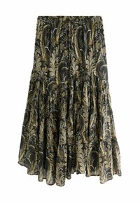 Next REGULAR FIT-BOHO TIERED MIDI - A-linjainen hame - black green