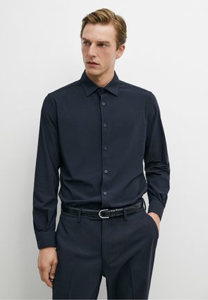 Massimo Dutti, Flowing cropped flare trousers - Overhemd - mottled dark blue