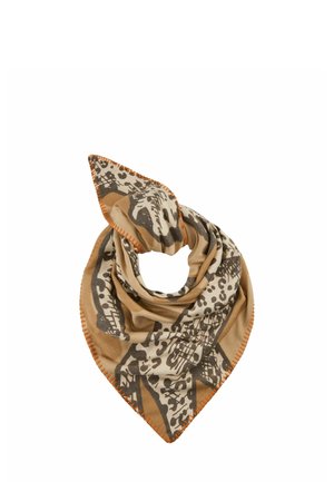 DREIECK MIT LEO-MOTIVEN - Scarf - beige