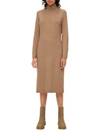 s.Oliver MIDI MIX - Strickkleid - sandstein