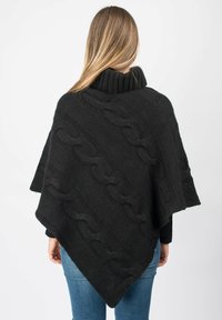 Dalle Piane Cashmere BRAIDED PONCHO - Mantella - nero