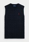 CABLE-KNIT COTTON SWEATER VEST - Pulóver - hunter navy