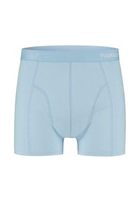 Gaiši zili bokseršorti, kas izgatavoti no mīkstas auduma, ar cieši pieguļošu jostasvietu un "Pockies" logotipu, kā arī kontrastējošām šuvēm papildu detaļām.