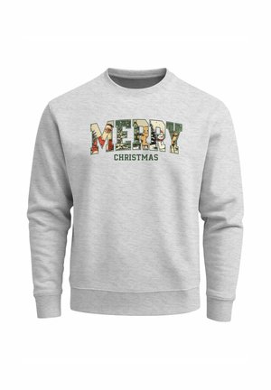 MERRY CHRISTMAS FRONTPRINT - Sweatshirt - grau