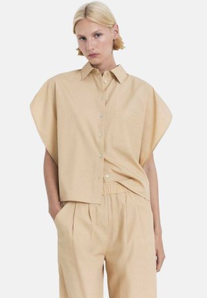 SHORT SLEEVED - Blusa - light brown