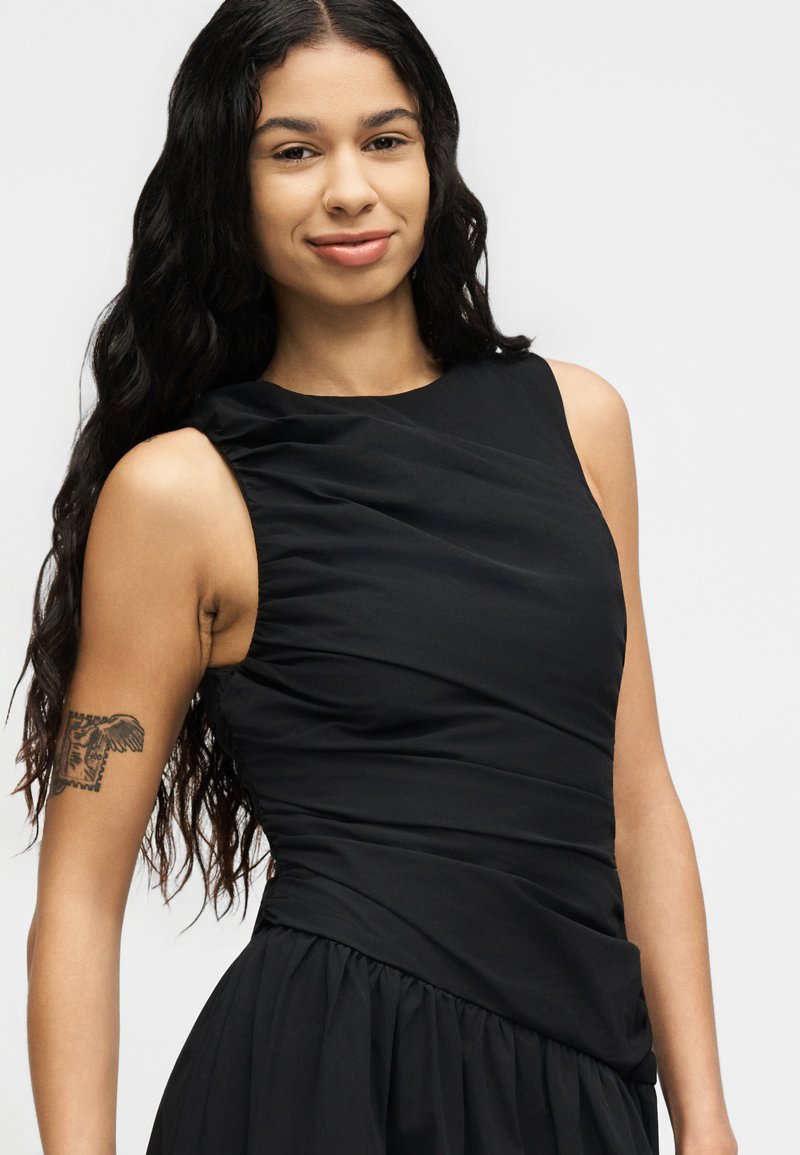 topshop black ruched dress Topshop Black Ruched Mini Satin Slip Dress, Women's Fashion, Dresses &  Sets, Dresses on Carousell