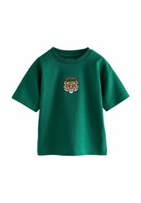 Next REGULAR FIT - SHORT SLEEVE GRAPHIC  - Triko s potiskem - green wild one tiger