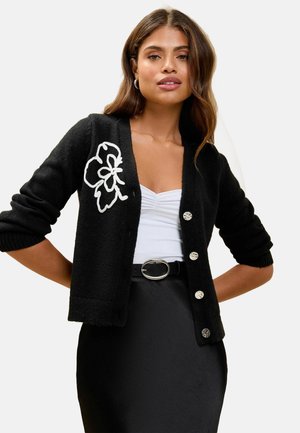 Lipsy REGULAR FIT CORNELLI FLOWER DETAIL COSY - Neuletakki - black