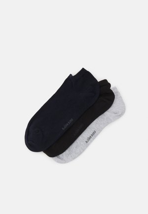 Björn Borg ESSENTIAL STEPS 3 PACK - Socken - black/grey