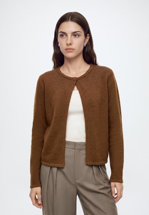 JDY, JDYRUE L/S ONEBUTTON CARDI KNT NOOS - Жилетка - nuthatch/melange
