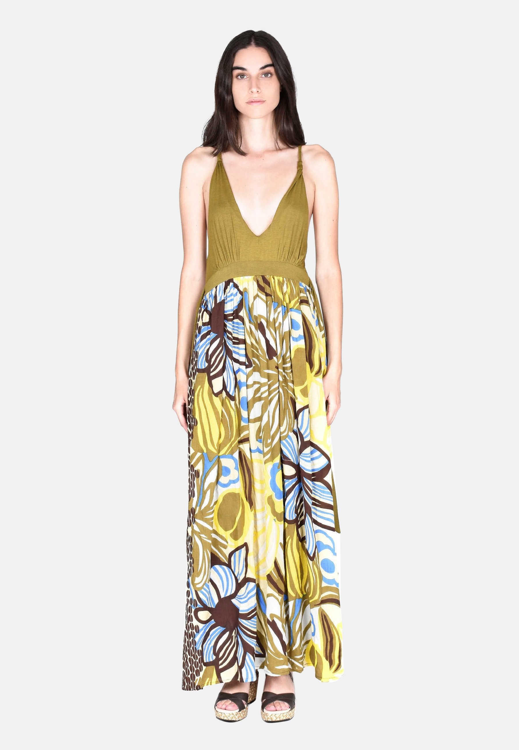 CUPLÉ Maxikleid - khaki/grün - Zalando.at