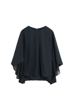 Massimo Dutti, ASYMMETRIC FLOWING CAPE - Cape - dark blue