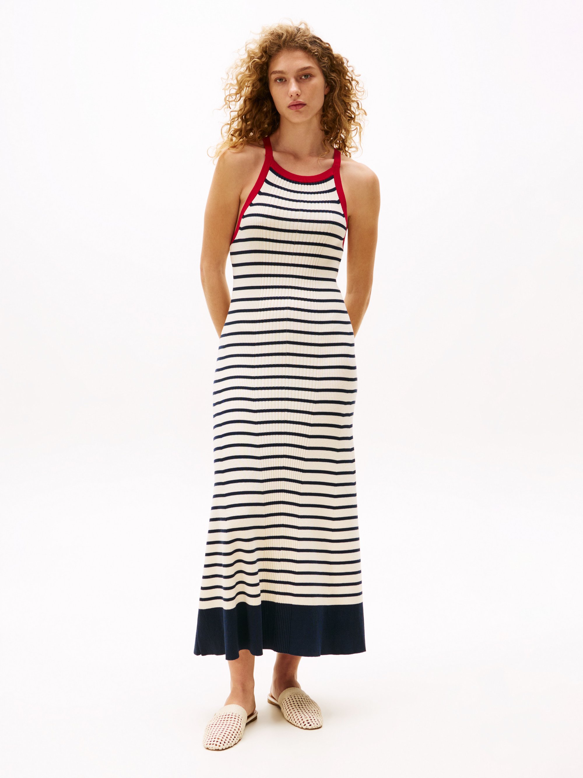 Tommy Hilfiger TH X SOFIA RICHIE GRAINGE STRIPE KNIT DRESS - Day dress -  dark night navy/light blue - Zalando