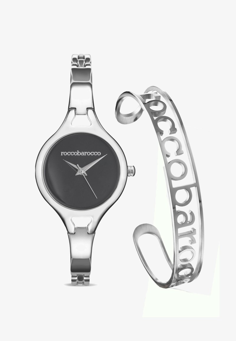 Roccobarocco RB BANGLE SET - 28 MM - Uhr - silver coloured/black