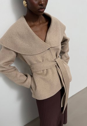 NA-KD COLLAR DETAIL - Lichte jas - beige melange