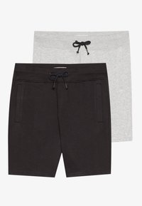 2 PACK - Shorts -  light grey/black