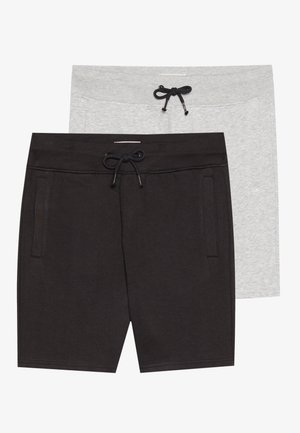 Pier One 2 PACK - Shorts -  light grey/black