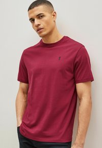 Next 4 PACK REGULAR FIT - Tricou basic - burgundy red white grey black