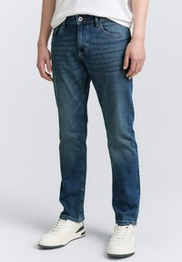 TOM TAILOR TTMARVIN Straight - Straight leg jeans - used mid stone blue denim