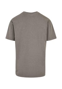 T-shirt din bumbac gri, mâneci scurte, design clasic cu gât circular, textură netedă, culoare uniformă și cusături curate de-a lungul tivului și gâtului.