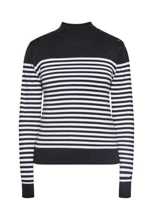 CO-BRANDED WITH RISA - Striktrøje - schwarz/weiss