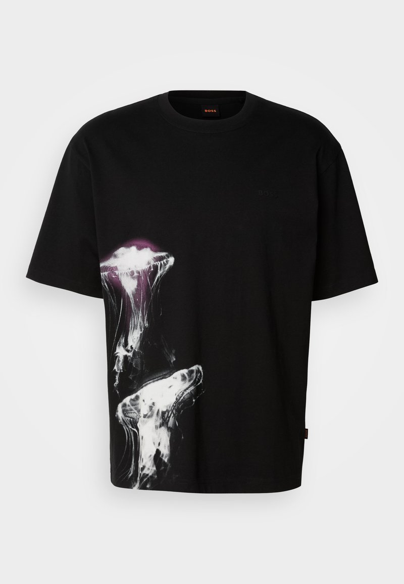 Boss T-shirt print zwart