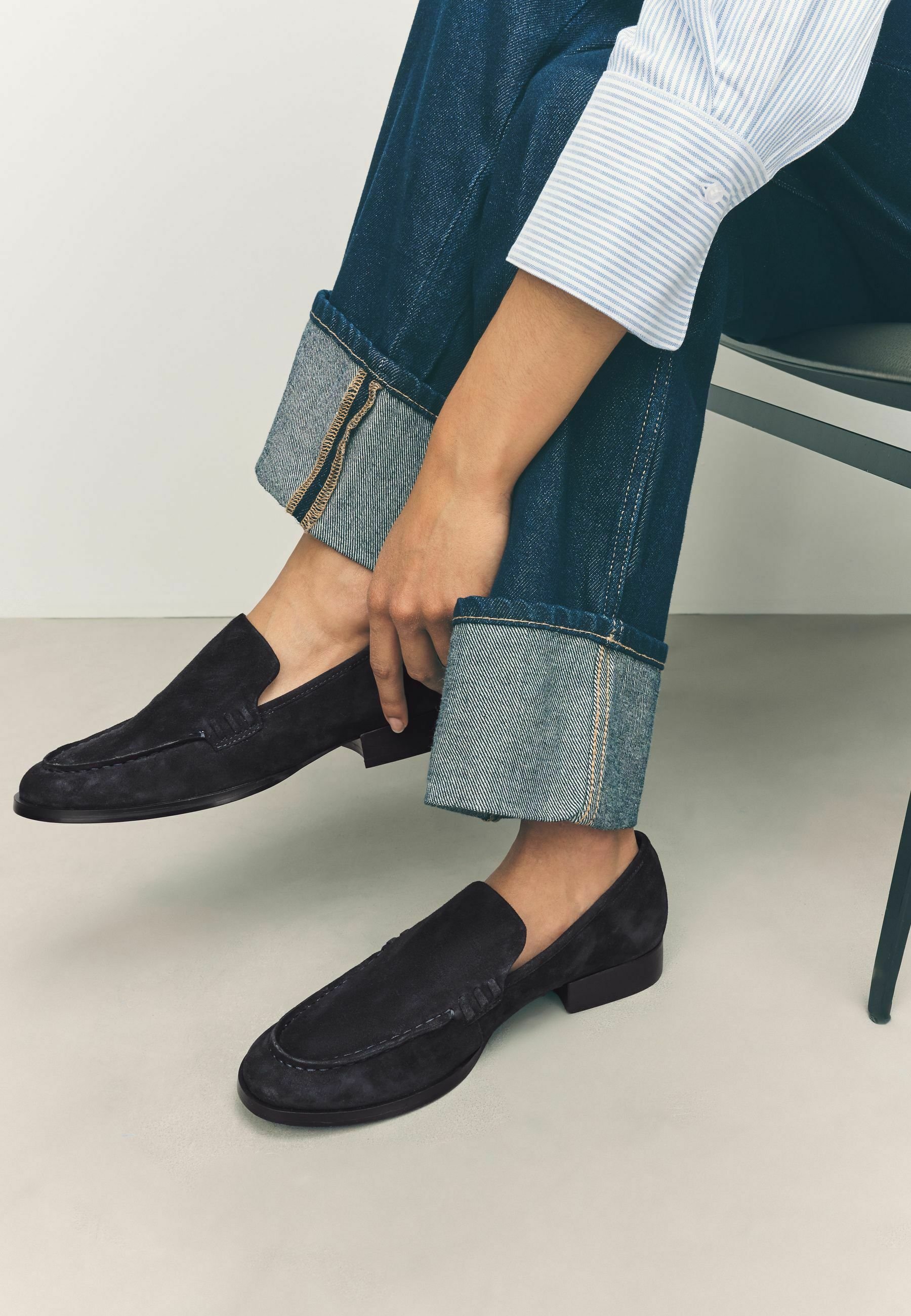  SLIPPER NAVY SUEDE-US11（29.0） Next SUEDE SLIPPER BOOTS - Hausschuh - navy blue/blau - Zalando